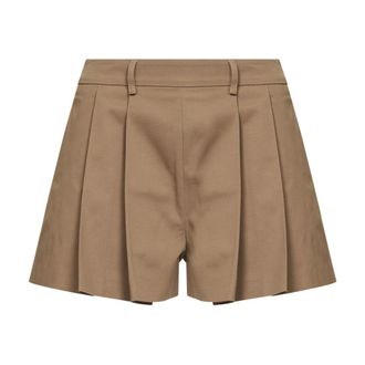 Blanca Vita Seltz Pleated Shorts - Dames - Bermuda - Bruin - S - Katoen - Korte Broeken