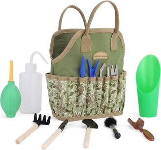 OEM Kit De Jard&iacute;n De Suculentas Con Bolsa De Almacenamiento, Mini Herramientas De Jardiner&iacute;a Manual Y 14 Herramientas De Bons&aacute;i En Miniatura Para Plantar 