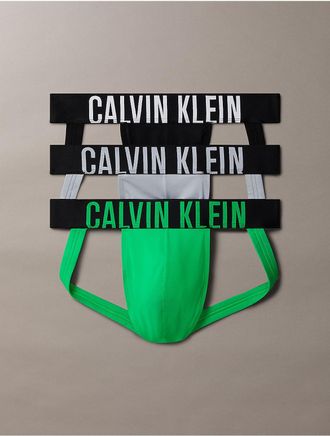 Calvin Klein Mens Intense Power Micro 3-Pack Jock Strap - Multi - XL