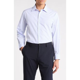 Brooks Brothers Regular Fit Plaid Cotton Dress Shirt in Light Pastel Purple at Nordstrom Rack, Size 17.5 - 36/37