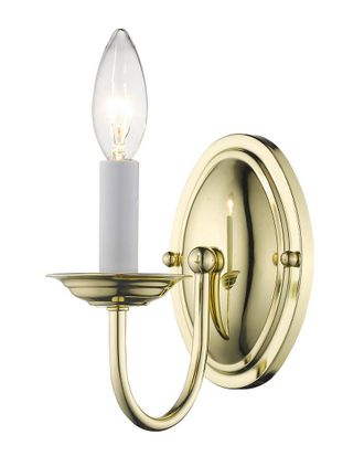 Livex Lighting Livex Home Basics 1-Light Polished Brass Wall Sconce