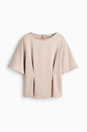 H&M Taillierte Bluse - Hellbeige