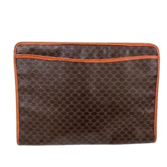 Celine Pre-owned Clutches, female, Brown, Size: ONE SIZE Pre-owned Macadam PVC Leather Clutch Bag