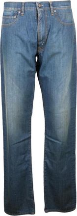 Maison Margiela Jeans, Heren, Blauw, W33, Katoen, 5 Pocket Straight Jeans