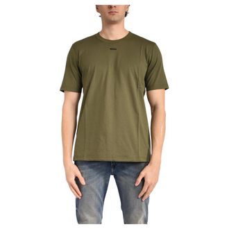 Diesel T-Shirts, male, Green, Size: L T-Shirt