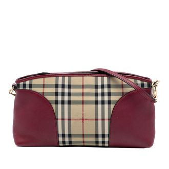 Burberry Tweeded Haymarket Check Gecoate Canvas Chichester Schoudertas (tweedehands)