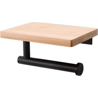 OEM Soporte De Pared De Acero Inoxidable Para Papel Higi&eacute;nico Con Portarrollos Y Soporte Para Tel&eacute;fono, Color Negro -crezuo