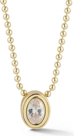 Glaze Jewelry 14K Gold Plate Oval Pendant Necklace at Nordstrom Rack