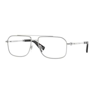 Burberry Rectangle Full Rim Eyeglasses - Silver