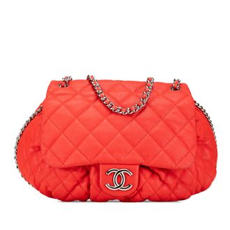 Chanel Gequilted Lamsleder Kettingtas