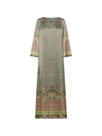 Pierre-Louis Mascia Pierre Louis Mascia Womens A-Line Silhouette Printed Silk Dress