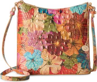 Brahmin Katie Croc Embossed Leather Crossbody Bag in Florita at Nordstrom