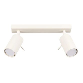 Wonderlamp L&aacute;mpara de techo beige 2 focos cil&iacute;ndricos estilo industrial