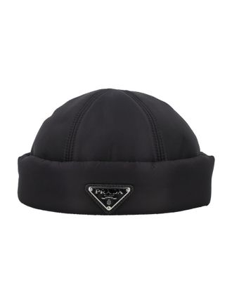 Prada Black Padded Beanie Hat