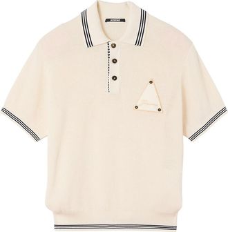 Jacquemus White Straight Knitted Polo