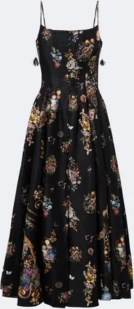 Camilla Floral linen and silk maxi dress
