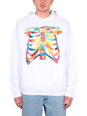 Marcelo Burlon White Relaxed Graphic Hoodie