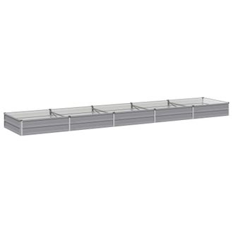 vidaXL Cama De Jard&iacute;n Elevada Gris 400 X 80 X 24 Cm Vidaxl