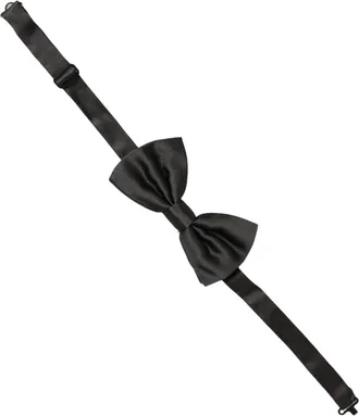 Dolce & Gabbana Silk Pre-Tied Bow Tie - Black
