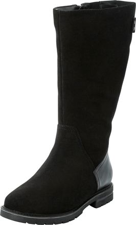 Sheego Weitschaftstiefel SHEEGO, Damen, Gr. 38, XL-Schaft, schwarz, Leder, Veloursleder, Schuhe Weitschaftstiefel