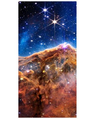 Empire Art Direct Mountains Of The Carina Nebula B Free-Floating Reverse Printed Tempered Glass Wall Art