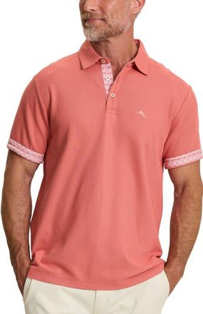 Tommy Bahama Etched Geo 5 OClock Polo in Red Ginger at Nordstrom, Size Large