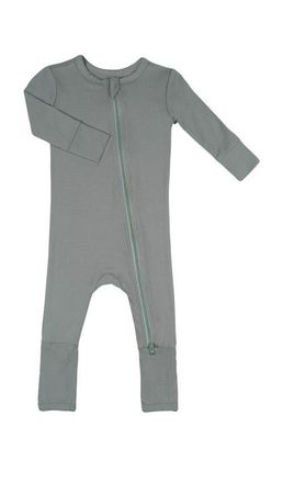 Everly Grey Convertible Romper Fitted Long Sleeve Pajama in Basil at Nordstrom, Size 18-24M