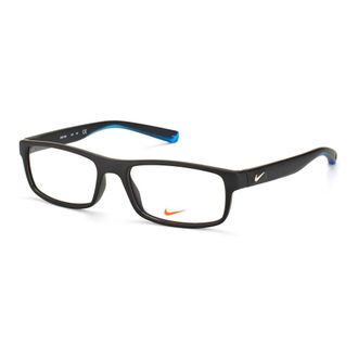 Nike Glasses, unisex, Black, Size: 53 MM Black Blue Eyewear Frames