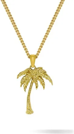 Vincero Palm Tree Pendant Necklace in Gold at Nordstrom
