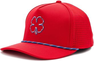 Black Clover Harlow Pro 4 Adjustable Hat Baseball Caps Red Hat/Multi Color Rope, Nylon/Spandex