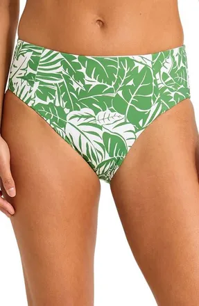 Tommy Bahama Costa Verde High Waist Bikini Bottoms in Four Leaf Clover at Nordstrom, Size X-Large