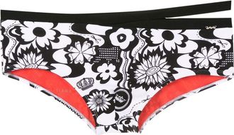 Amir Slama floral-print slip-on swim trunks - men - Polyamide/Elastane - PP - Black
