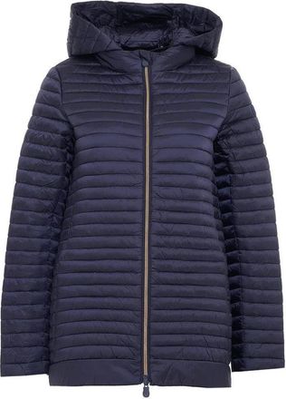 Save The Duck Quilted Hooded Jacket With Full-Length Zipper