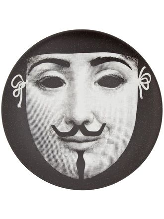 Fornasetti plate - unisex - China - One Size - Black