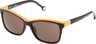 Carolina Herrera Womens SHE598550958 55 Sunglasses - Brown - One Size