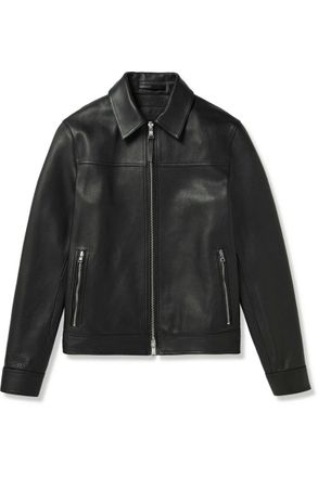 Mr P. Full-Grain Leather Coach Jacket