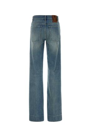 Valentino Garavani Womens Denim Jeans Mediumbluedenim Exterior: Cotton