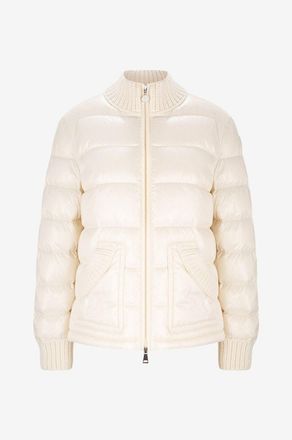 Moncler Kurze Daunenjacke mit Strickdetails Arcelot