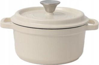 OEM Olla De Hierro Fundido Tierra 24cm 4l Crema Nois