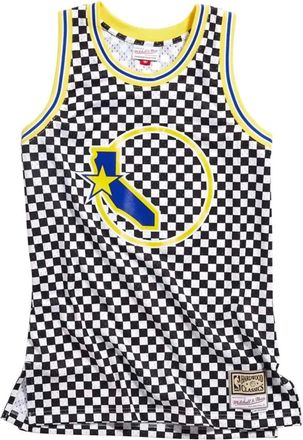 Mitchell & Ness Canotta Checked Swingman NBA Golden State Warriors - Nero