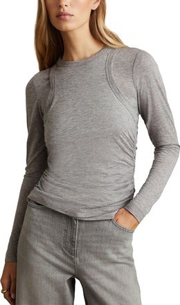 Reiss Charlie Double Layer Wool-Blend Top