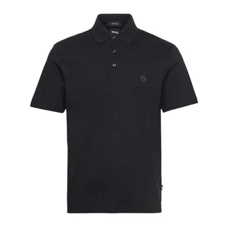 HUGO BOSS Hugo, Polo Shirts, male, Black, Size: 2XL Cotton polo shirt with logo