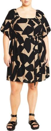 City Chic Midtown Print Minidress at Nordstrom