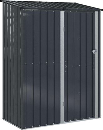 vidaXL Cobertizos De Jard&iacute;n Antracita 153,5 X 86 X 200 Cm Metal Vidaxl