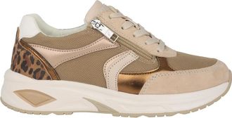 Waldl&auml;ufer Wijde Sneakers in Beige - Dames - Sneakers - Beige - 40 1/2 EU - Leer - Schoenen