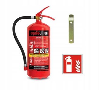 OEM Extintor De Polvo Gp De 6 Kg - 6 Colgadores Abc Ogniochron + Se&ntilde;al