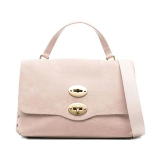 Zanellato Handbags, female, Pink, Size: ONE SIZE Beige Leather Top Handle Shoulder Bag