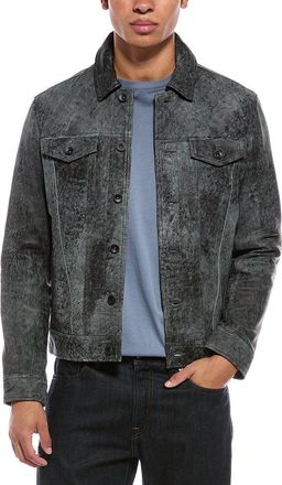 John Varvatos Andrew Leather Trucker Jacket