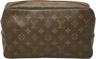 Louis Vuitton Brown Pvc Leather Clutch Bag (Pre-Owned)