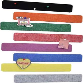 OEM Tablero De Anuncios Autoadhesivo De Fieltro Con Chinchetas, Juego De 8 Tableros De Anuncios, Tiras, Tablero De Anuncios, Negro, Blanco, Gris